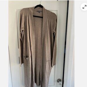 Matty M Long Sleeve Duster Open Front Knit Cardigan Sweater